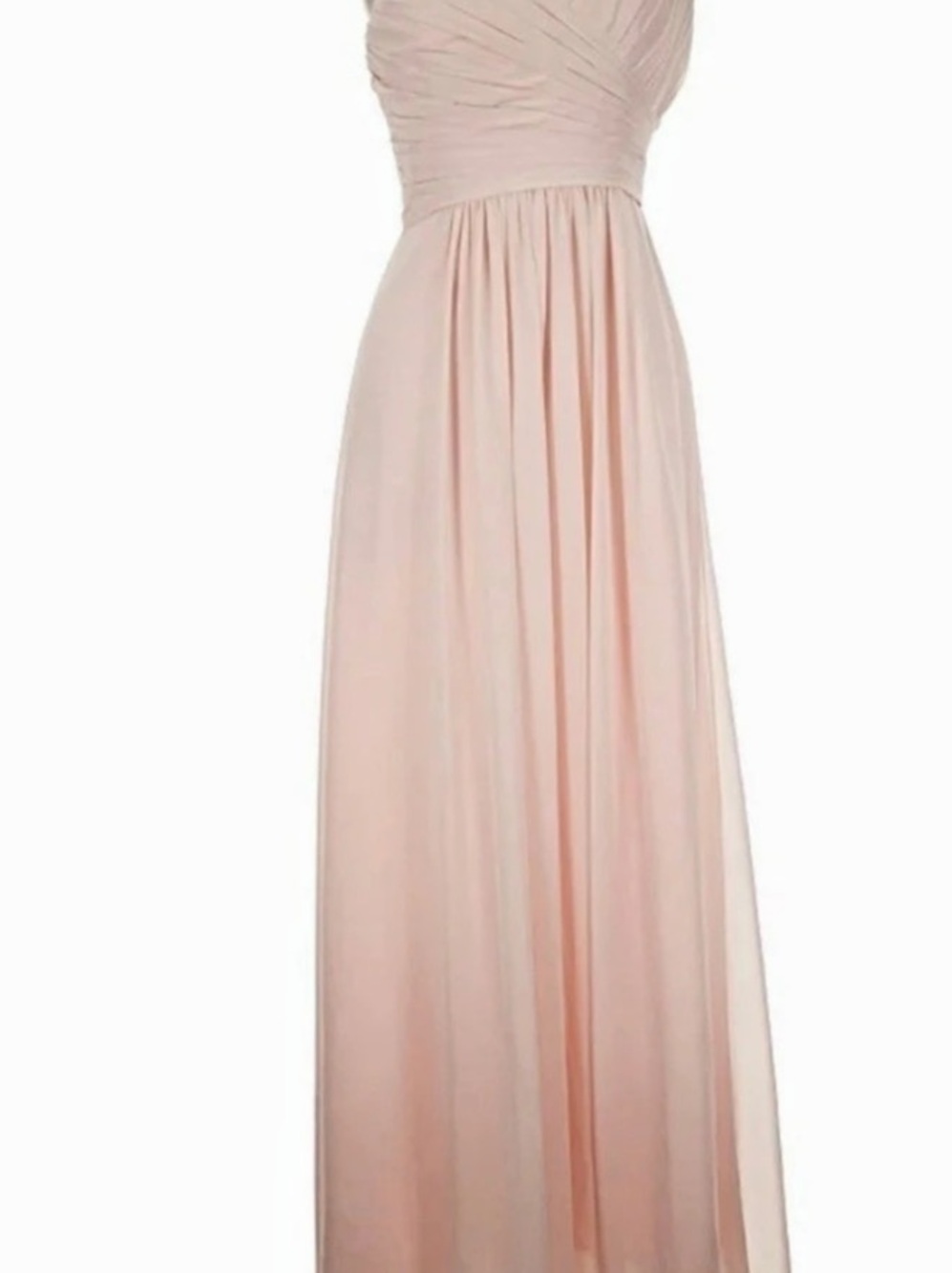 Bill Levkoff Pink Pleated Maxi Dress